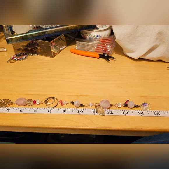 Suncatcher with rose quartz and Swarovski - Picture 8 of 9